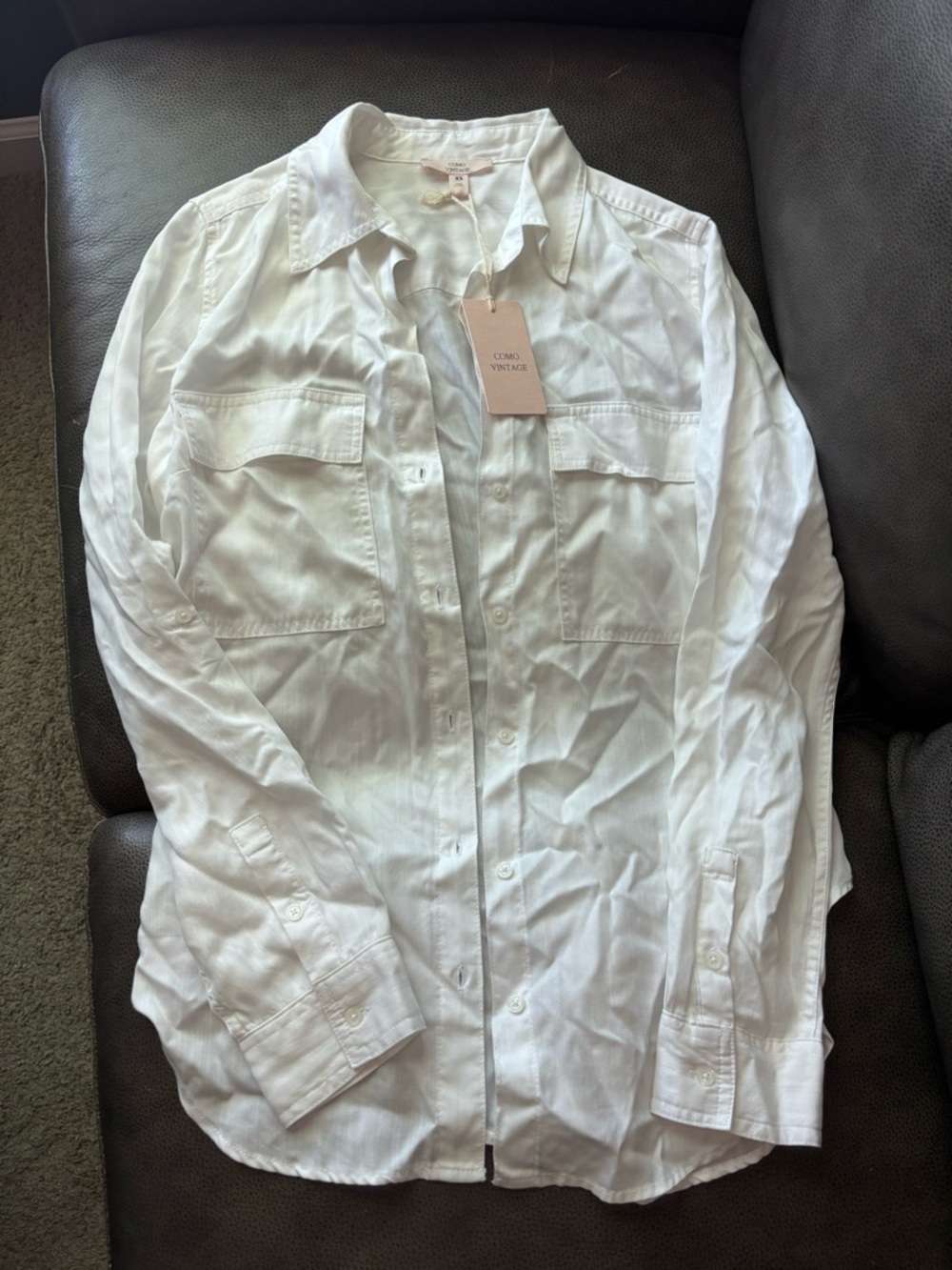 NWT Como Vintage White Lightweight Shirt Jacket Women’s XS